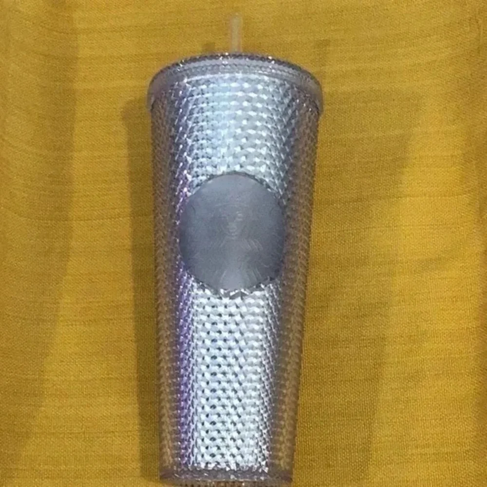 ❄️ Starbucks | 2021 Christmas Grey Silver Glitter Studded 24oz Tumbler Straw